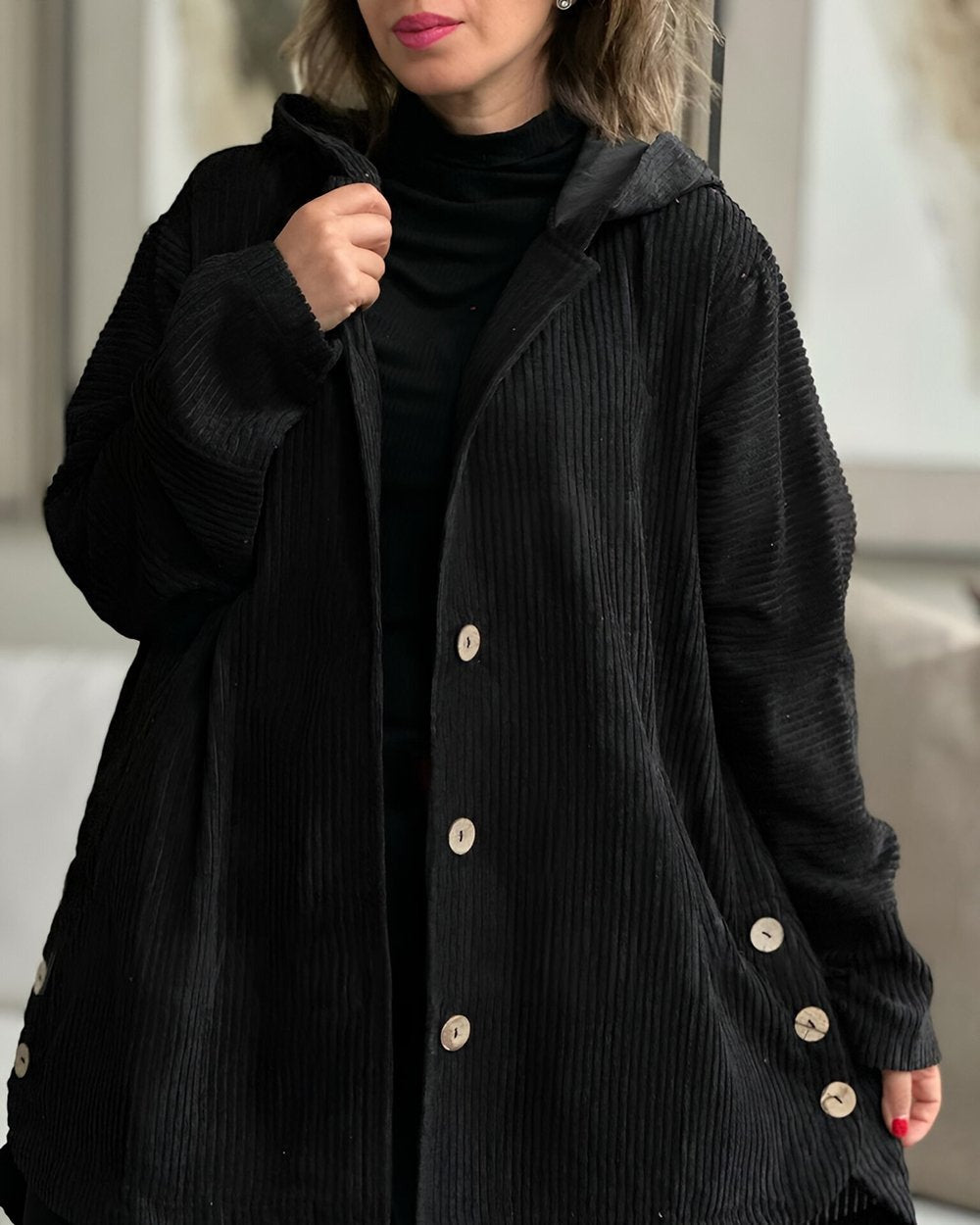 Chelsea | Cozy Corduroy Hooded Jacket