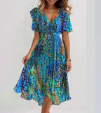 Jolie – Breezy Blue Midi Dress