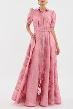 Anabella - Dress with Short Puff Sleeves