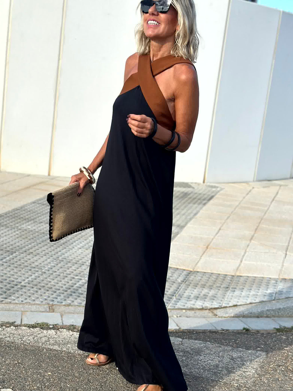 Keira - Breathable Comfortable Crossed Maxi Dress