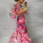Meli | Wrap Dress with Floral Print