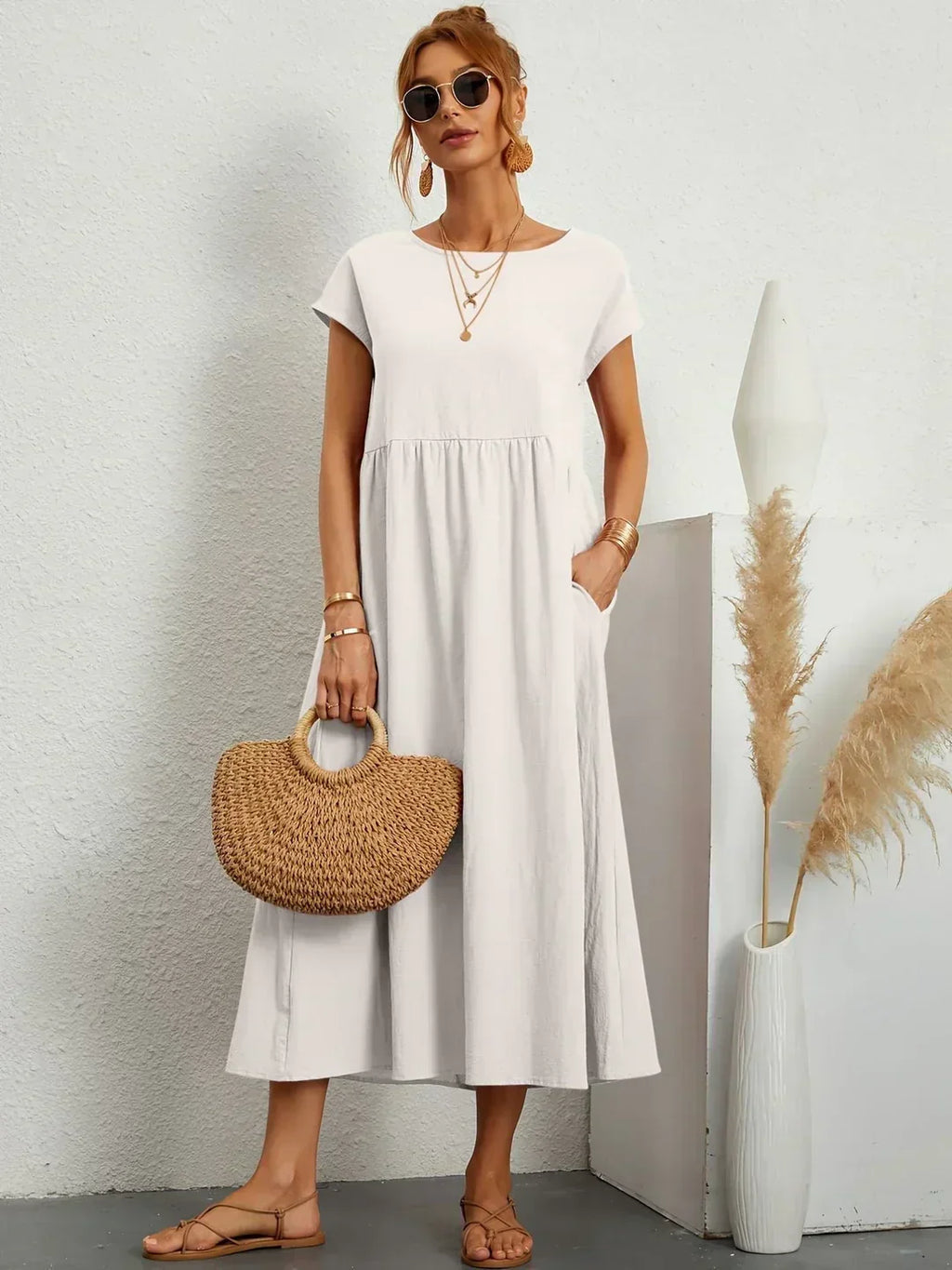Seraphina | Effortless Elegance Cotton Dress