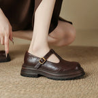 Riley | Leather Mary Jane Flats