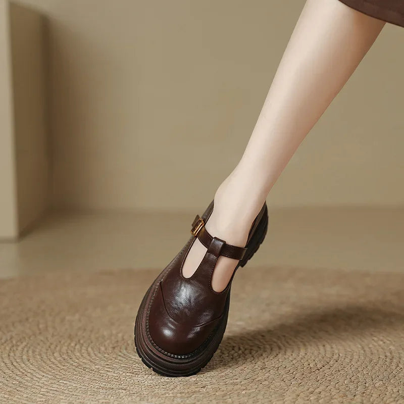 Riley | Leather Mary Jane Flats