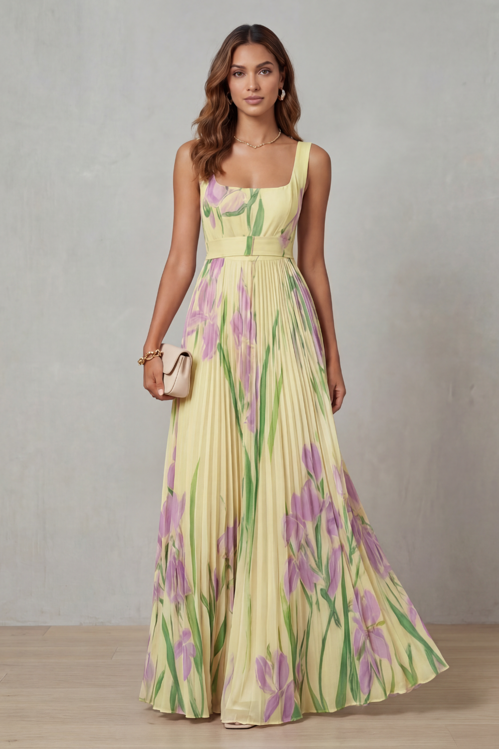 Vivienna – Pleated Maxi Dress