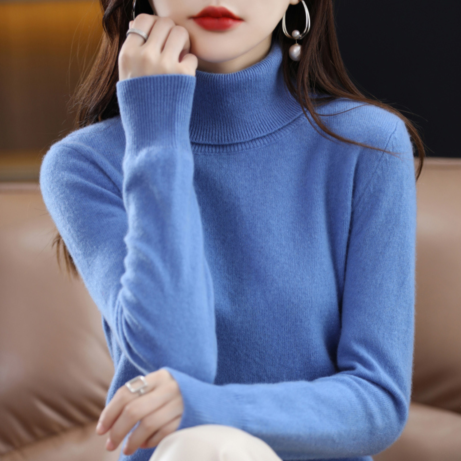Victoria | Women’s Winter Classic Turtleneck Knit Sweater