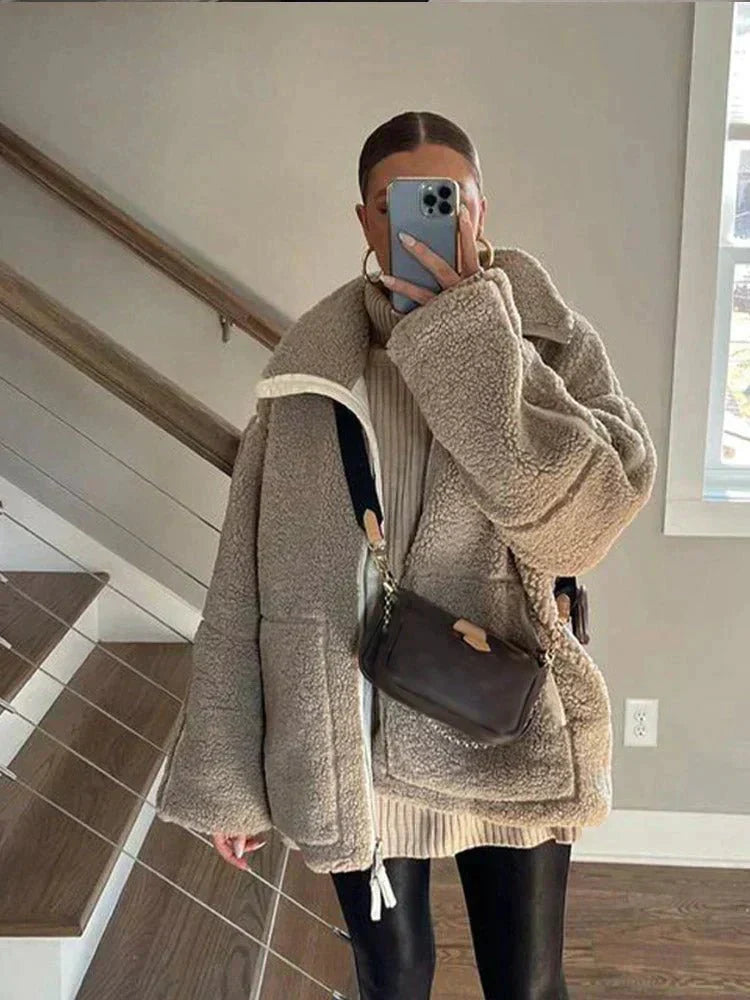 Liora – Oversized Teddy Jackets