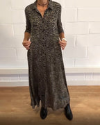 Emmy - Relaxed Button Down Maxi Dress